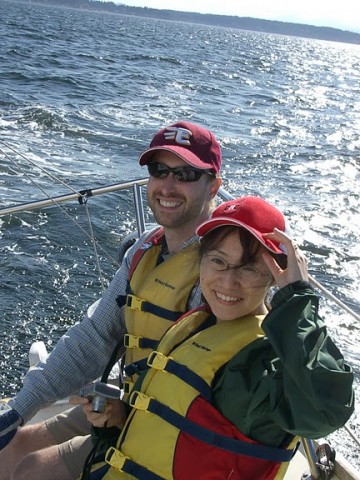 Couple with sailing Private Instruction