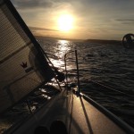 Boat Bow with Sunset at Gig Harbor