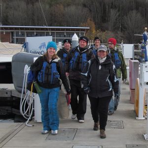 Group of instructors and students for Sailing Lessons - ASA 101 - Beth